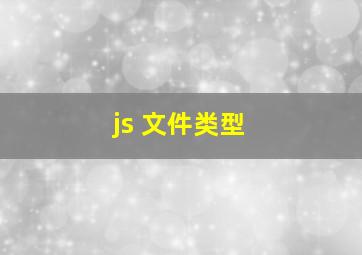 js 文件类型